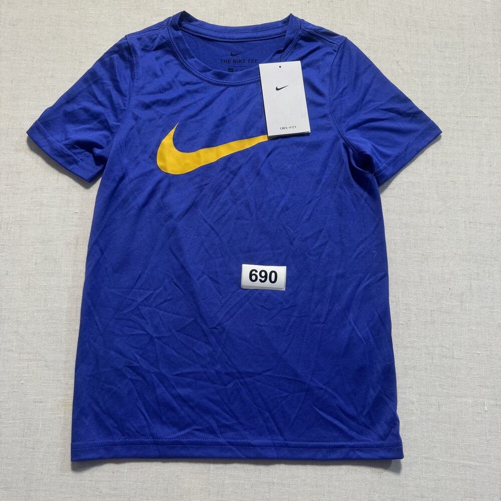 Nike Dri-FIT  Training T-Shirt‎  Boys Sz XS Blue Brand New